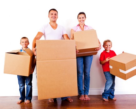 Removal van and boxes for local removals in Cockfosters